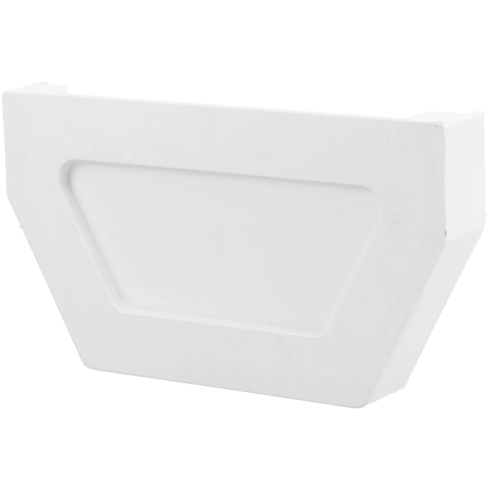 

PVC Sink Gutter Bilateral External Plugging Seal Rain Accessories End Cover Parts and Downspouts White Cap