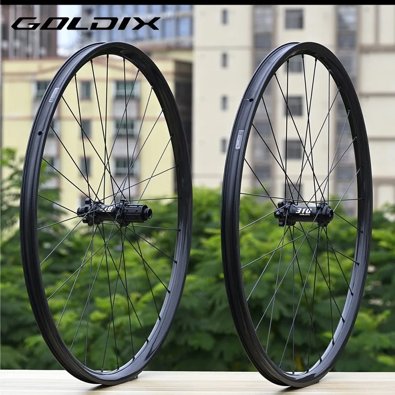 

GOLDIX 29 mtb carbon wheels disc brake Ratchet 36T 28-hole boost cube for Shimano Straight-pull 6 bolt mtb carbon wheelset 29