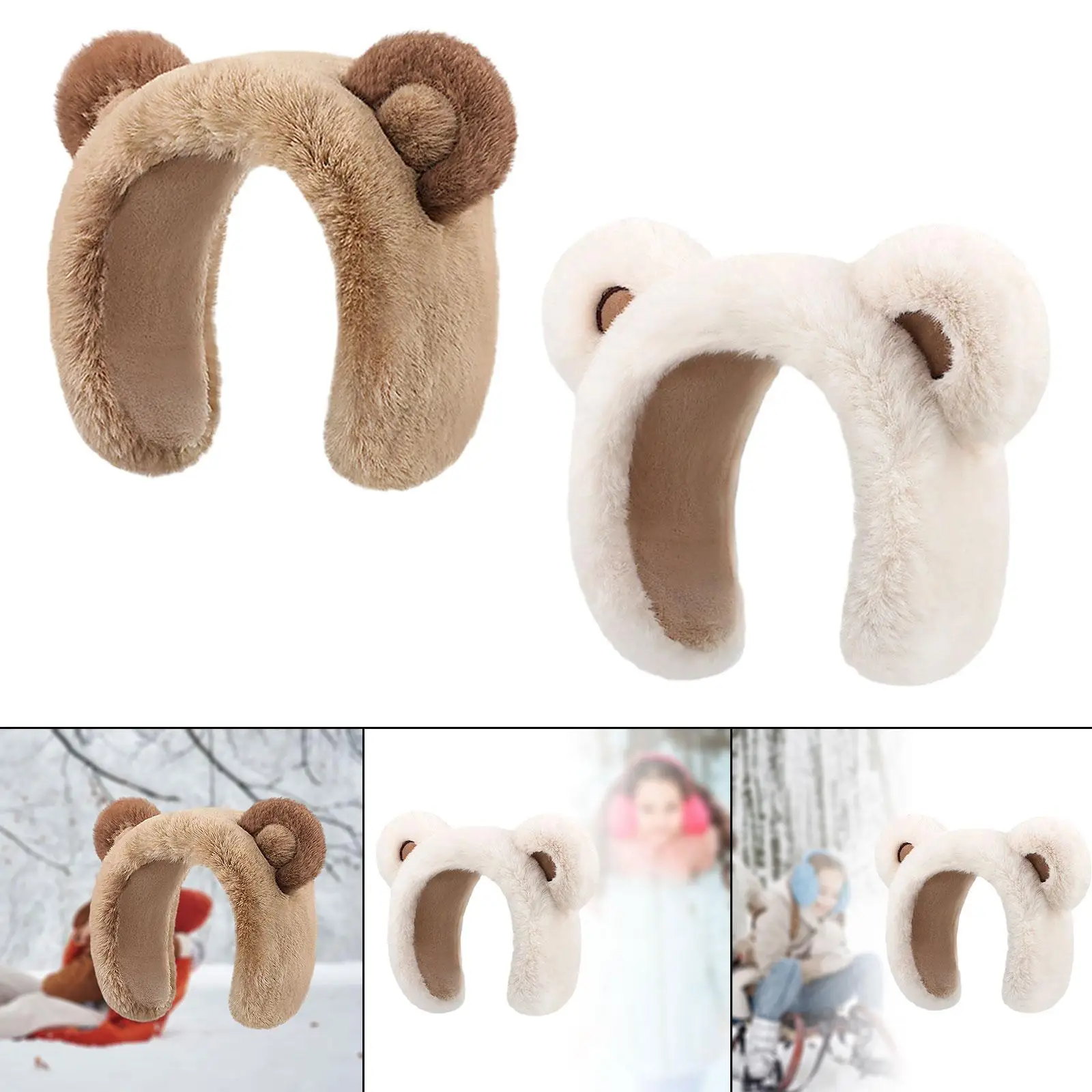 Plush Ear Warmers Bear Gift Cute Girls Lady Daily Wear Women Winter Earmuffs