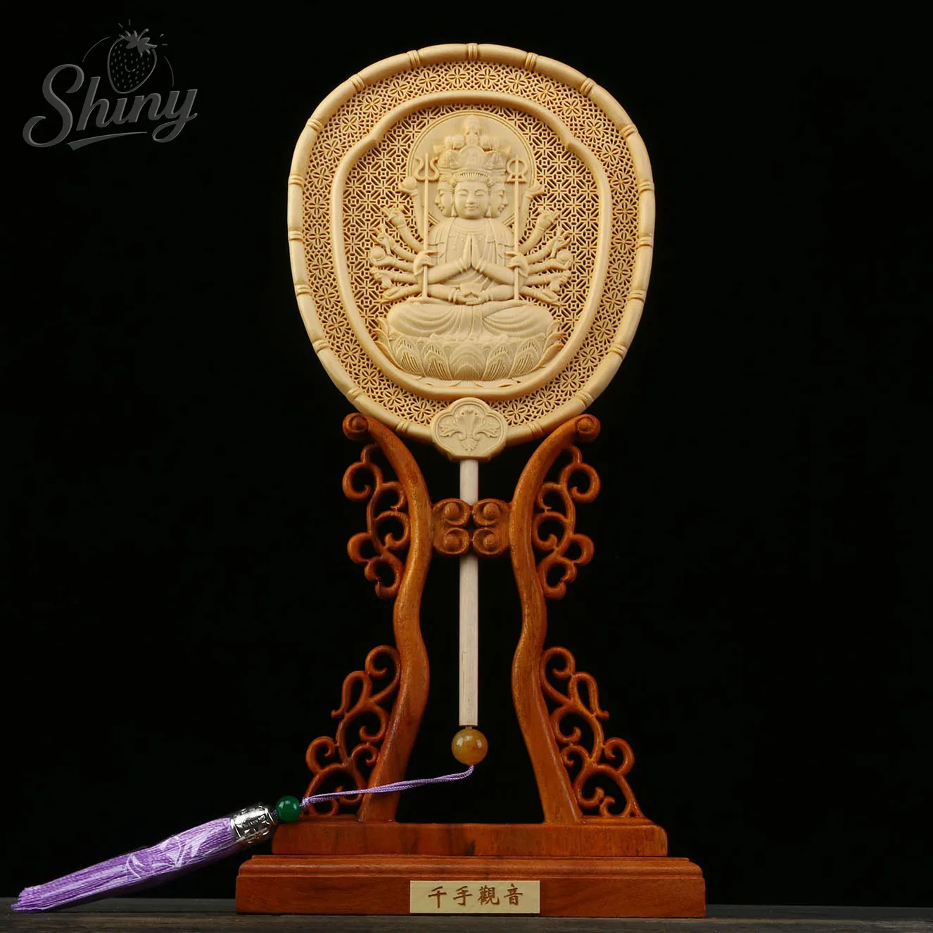 Wood Carving Dragon and Phoenix Round Carving Art Statue Mascot High Quality Home Room, Office Decoration Accessories