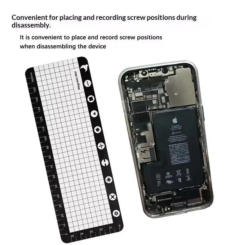 Magnetic Silicone Screw Storage Pad Non-Slip Durable Repair Mat Stain Resistant for Phone Tablet Laptop Home DIY Fixes
