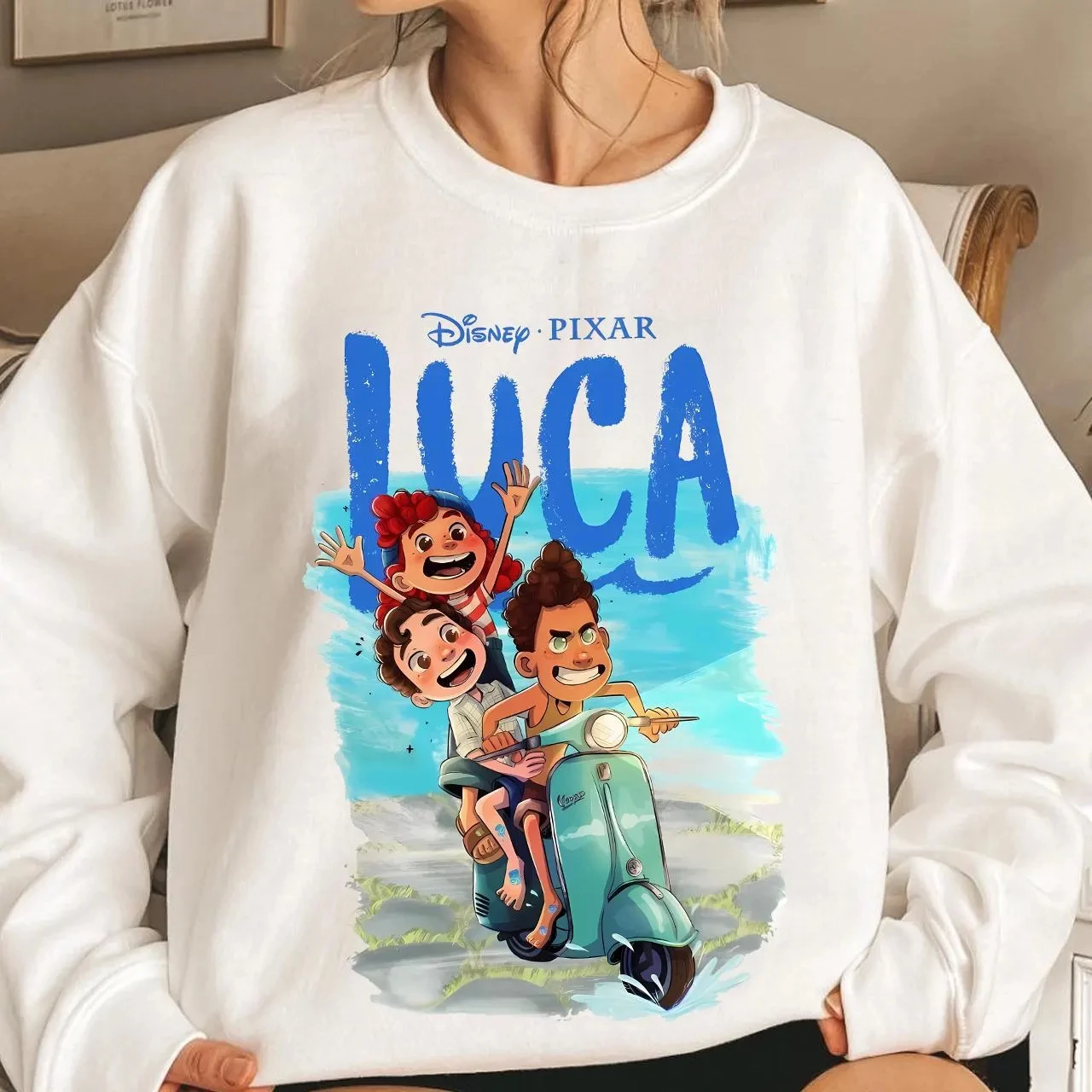 هودي ريترو ديزني لوكا بلون مريح، شخصية لوكا، ديزني لوكا والأصدقاء، هوديي ديزني وورلد بيكسار #5