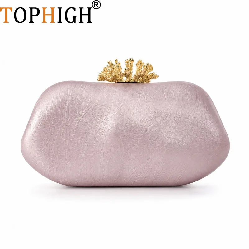 TOPHIGH Shell Acrylic Evening Handbag Wedding Bag For Women Luxury Designer Elegant Clutch Purses Ladies Chain Shoulder Bags