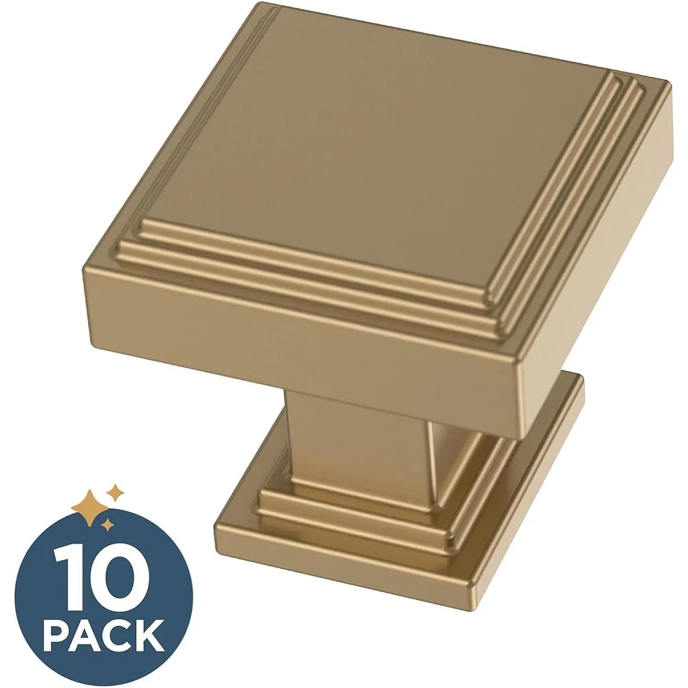 クラシック 10 パックキャビネットノブシャンパンブロンズ耐久性のある金属ハンドルドレッサーキッチン引き出しバスルーム簡単なインストール