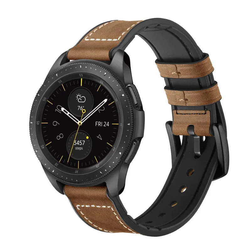 22mm 20mm Leather silicone strap For Samsung Galaxy watch 3 Active 2 Amazfit GTR High-quality fashion strap For Huawei watch GT2