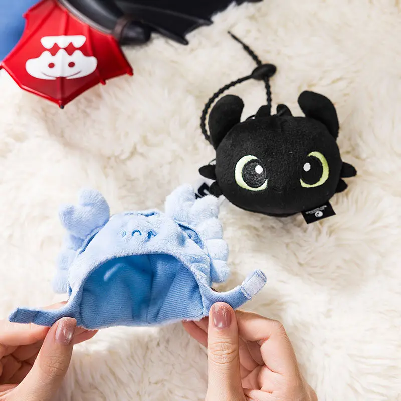 Genuine How to train a dragon Crab Velvet Cute Pocket Toothless Baby Night Devil Plush Pendant Cartoon Bag Hanging Key Chain view 3