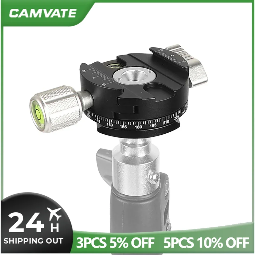 CAMVATE 360° Panoramic Tripod Head Clamp Acra Swiss Standard Quick Release Clamp For Tripod Clamp Horizontal Or Vertical Panning