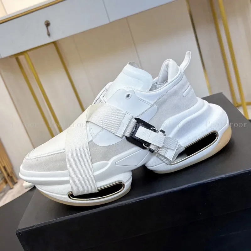 2025 Vrouwen Nieuwe Platform Sneakers Gekruist Mannen Casual Wandelen Sport Loafers Patchwork Maat 35-46 Running Strap