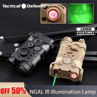 Tactical WADSN NGAL IR Illumination Weapon Lamp Red Green Dot IR Laser Sight NGAL L3 Hunting Flashlight For 20MM Picatinny Rail
