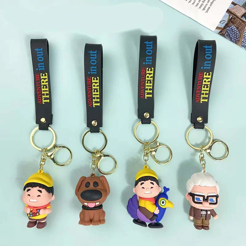 Disney Up Travel z domową przygodą szklany kaboszon brelok etui brelok do kluczyków do samochodu uchwyt pierścieniowy Charms breloczki prezent