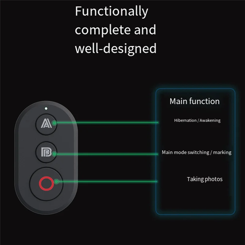 ABJF - Kontroler Kamery Bluetooth Pilot Zdalnego Sterowania Przenośny Akumulatorowy Pilot Kciukowy Łatwa Instalacja Przenośny