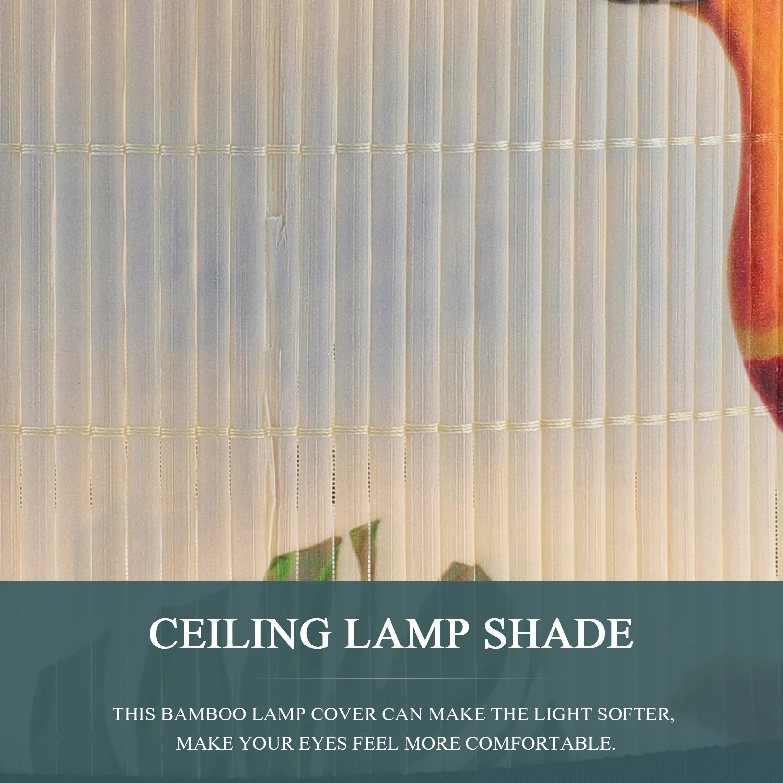 

Premium Bamboo Lamp Shade Vintage Look Pendant Lamp Shade Soft Light Diffuser for Home Ceiling Light Bamboo Lampshade
