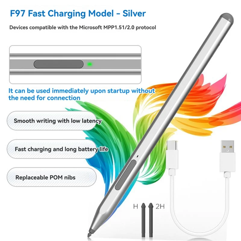 

MPP 2.0 Stylus Pen For Microsoft Surface Go 4 3 2 1 Stylus Pen Fast Charging For Surface Pro 11 10 9 8 7 6 5 4 X