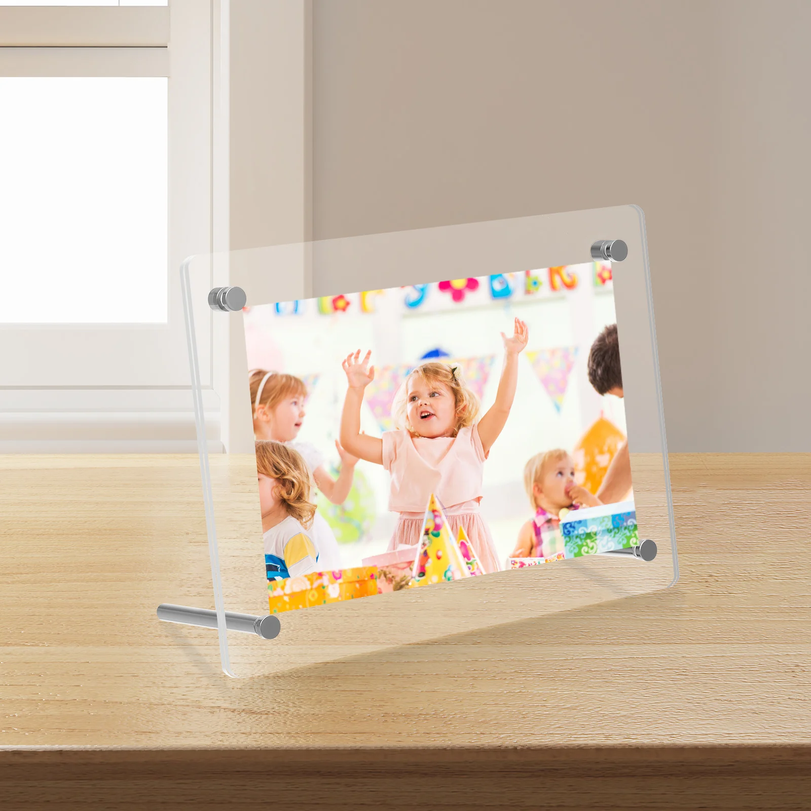 

2 Pcs Transparent Picture Frame Tiny Frames Vertical Card Clear Acrylic Small Photo