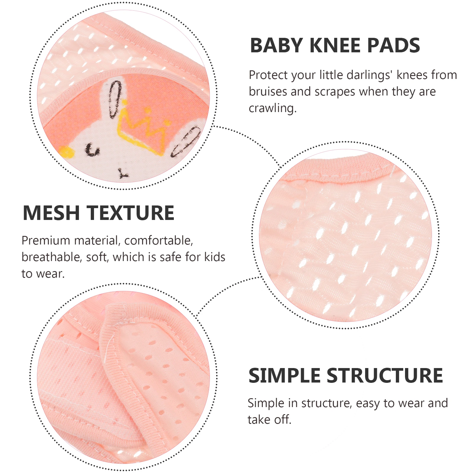 

Knee Pads Crawling Protector Soft Material Non slip Mesh Comfortable Pad Toddler Brace Leg Warmers Infant