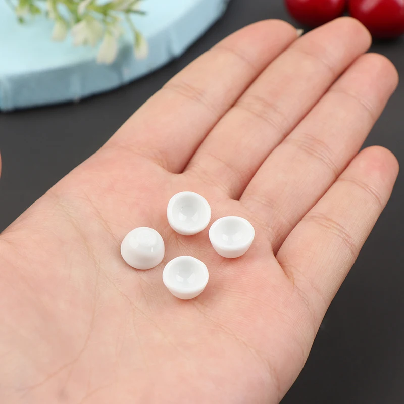 4 pezzi 1/12 accessori in miniatura per casa delle bambole mini ciotola in ceramica simulazione utensili da cucina modello di piatto giocattolo decorazione della casa delle bambole