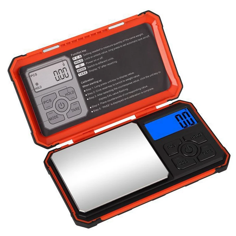 500G/0.01G High Precision Electronic Balance Scale LCD Display Backlight Jewelry Lipstick Making Weighing Pocket Scale