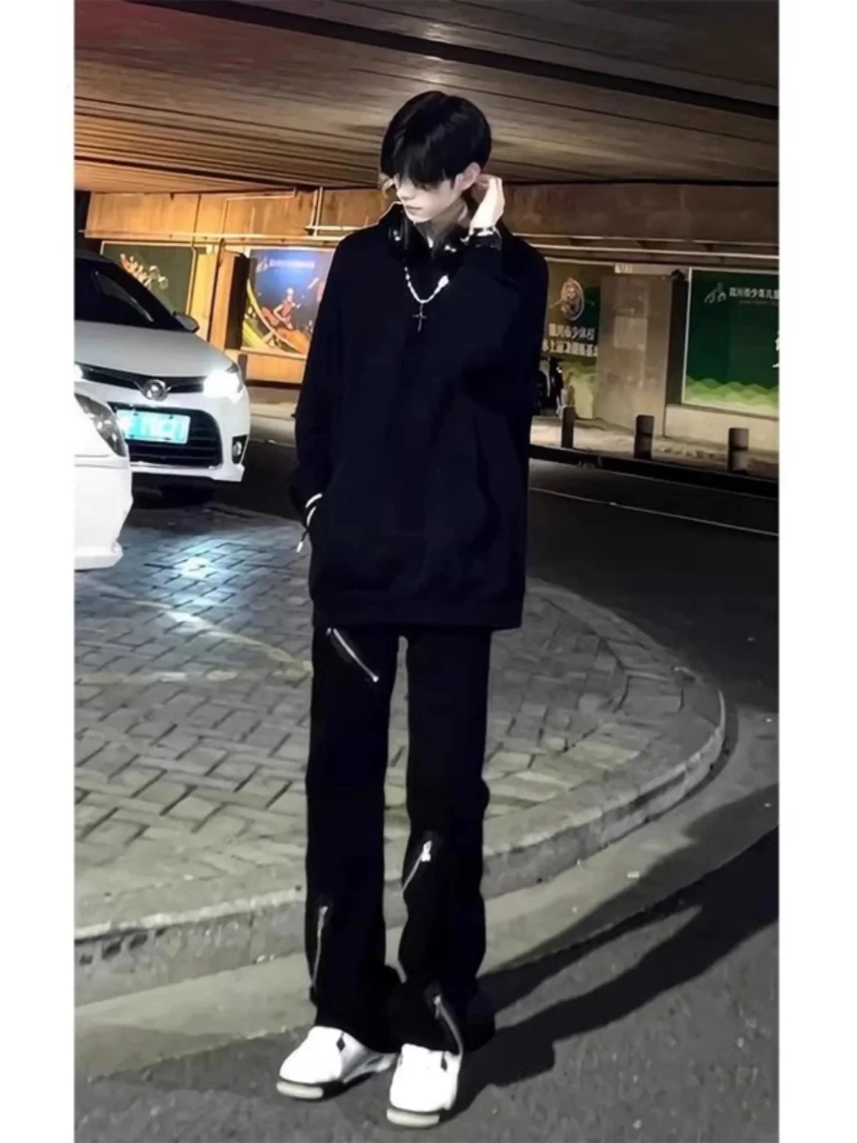 

Мужские джинсы-клеш Bla Bell Bot в американском уличном стиле с множеством молний, OOTD, премиум-класса, дизайнерские брюки-клеш