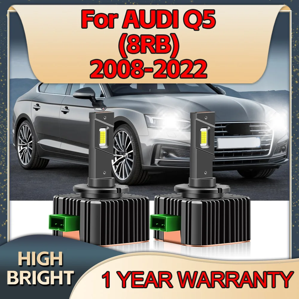 LED 110W D3S Headlight Canbus Plug And Play Car Bulbs For AUDI Q5 8RB 2008 2009 2010 2011 2012 2013 2014 2015 2016 2017 18 2022