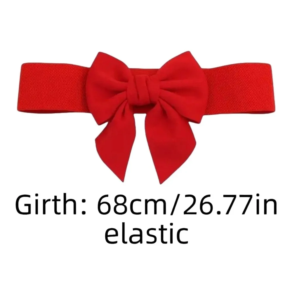 Moda elástica grande arco cinto pano doce cintura larga elegante macio vestido de noite cinto festa