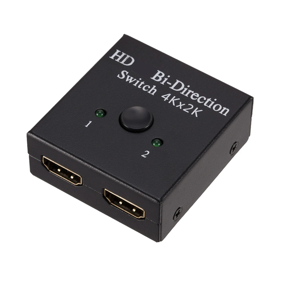 4K HD Switch HDMI-compatible Splitter KVM 1x2/2x1 HD Switcher Bi-Direction 2 Input 1 Output for TV Box Switcher Adapter