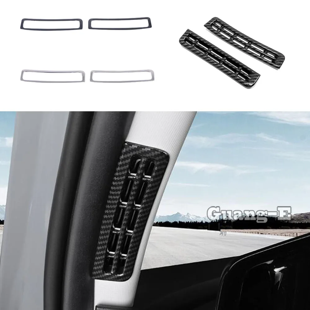 

For Hyundai Elantra Avante 2020 2021 2022 2023 Body Garnish Stainless Steel Cover Trim Front Air Conditioning Outlet Vent 2PCs