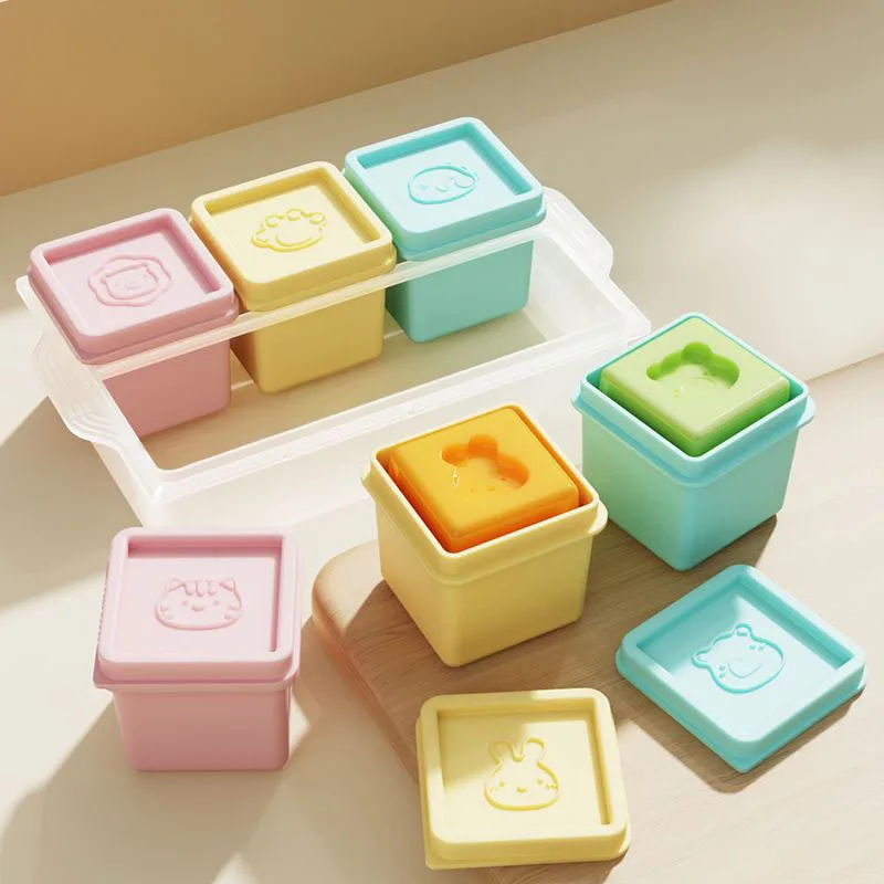 

6 In 1 Silicone Sealed Food Contianers For Baby Frozen Storage Containers For Food Microwave Oven Food Box Side Dish Container
