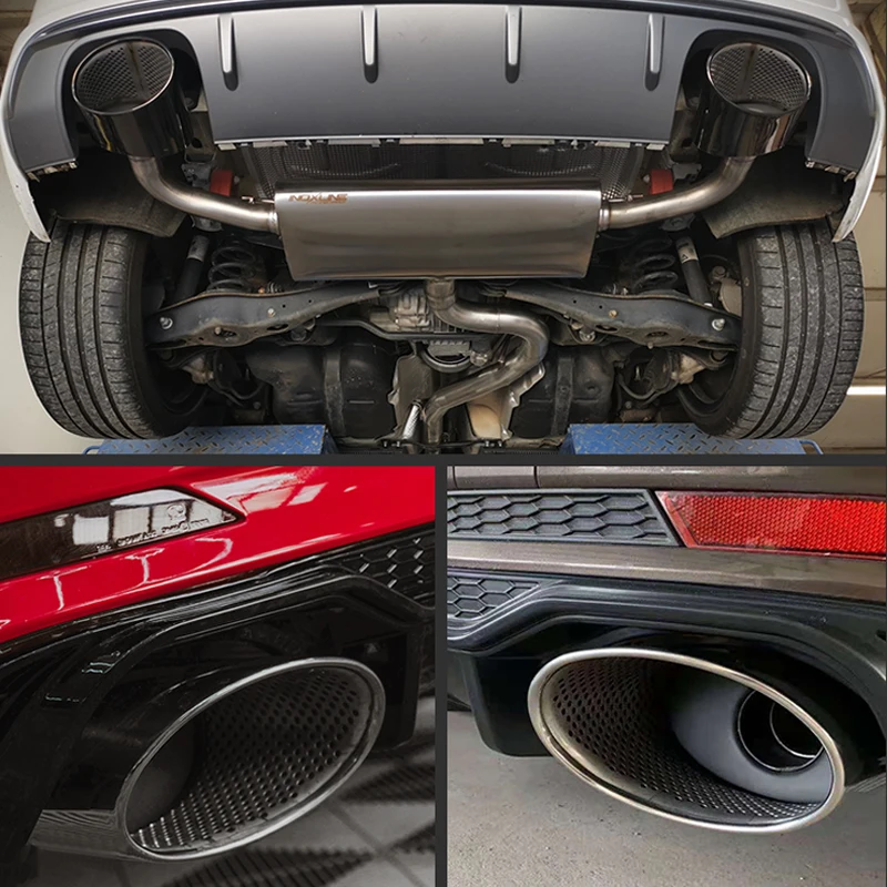Owalna końcówka wydechu do Audi A4 A5 A6 A7 Upgrade RS4 RS5 RS6 RS7 Zewnętrzna końcówka rury wydechowej Układ wydechowy Tłumik