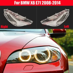 New Lamp Case For BMW X6 E71 2008-2014 xDrive 35i 40i 50i Car Front Glass Lens Caps Headlight Cover Auto Light Lampshade Shell