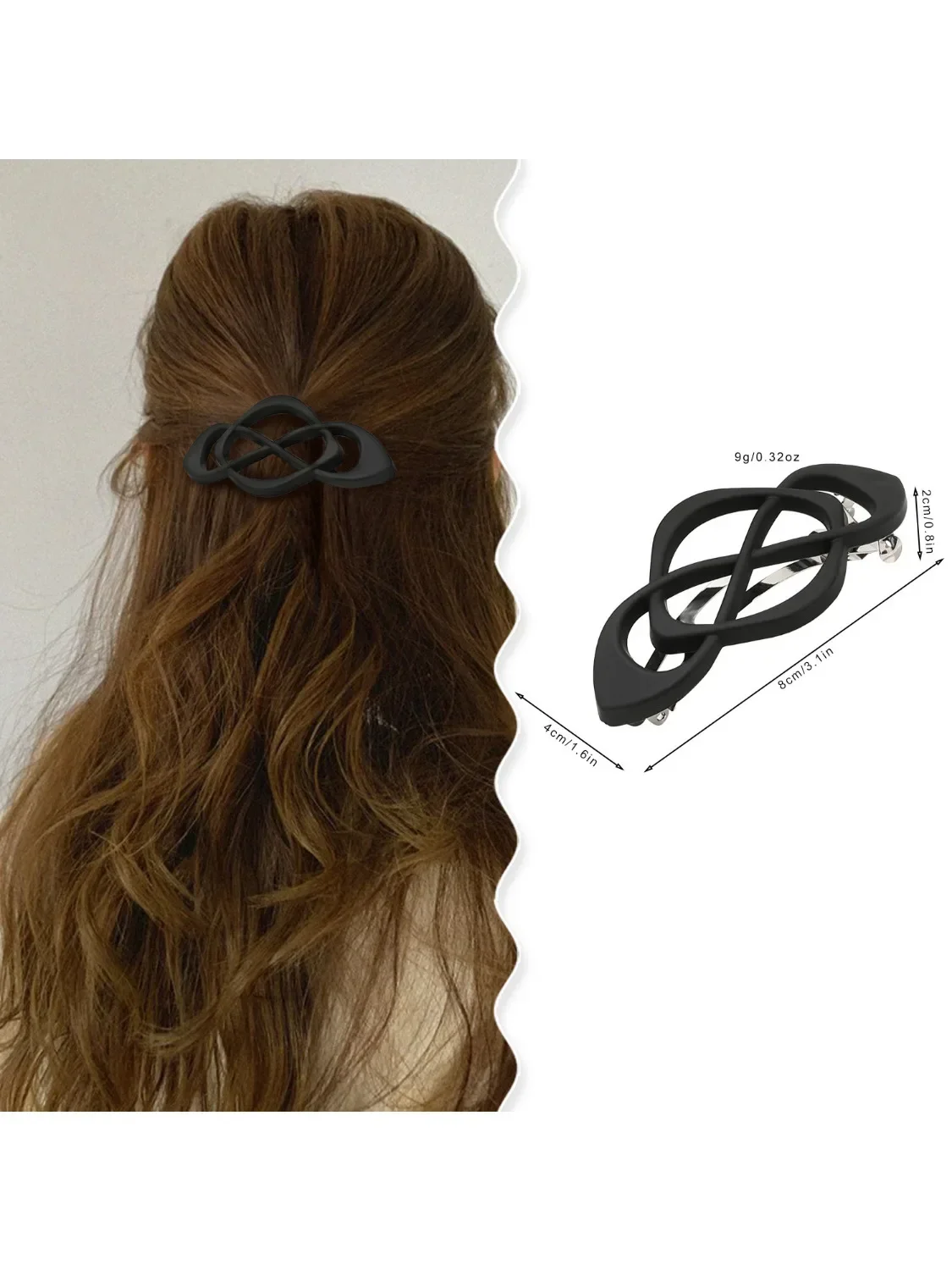 Mode rétro givré queue de cheval pince épingle à cheveux évider pince à cheveux femmes fille queue de cheval pince à cheveux cheveux accessoires chapeaux épingle à cheveux