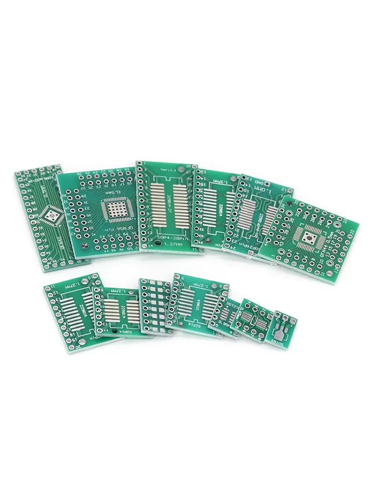 Stlxy 10pcs SOP patch adapter board SOP8 SOP10 SOP16 SOP28 TQFP QFN IC test board PCB board
