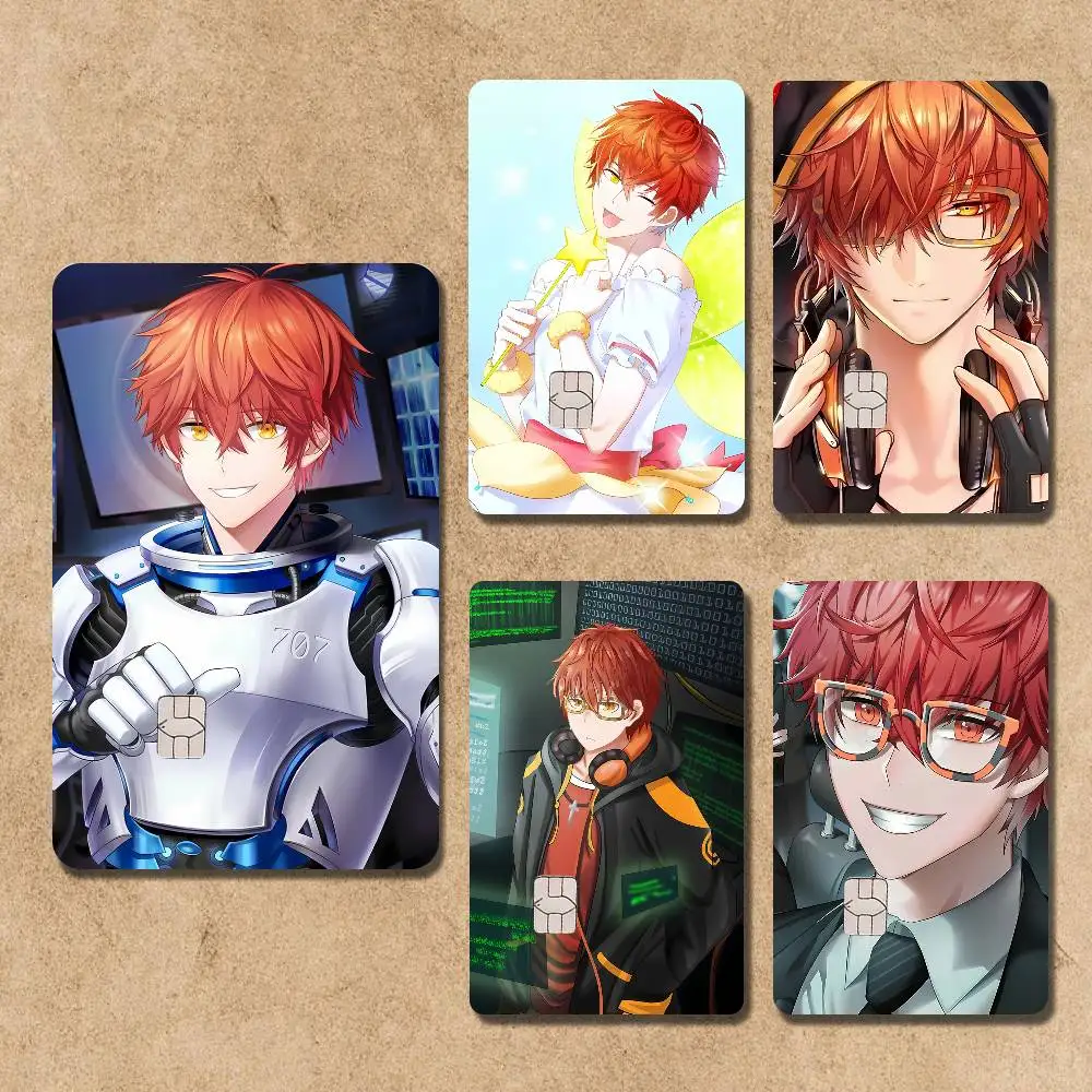 

Anime Mystic Messenger Game 707 Credit Debit Bus campus Access Card Cool Decoration Waterproof Scratch Resistant Stickers