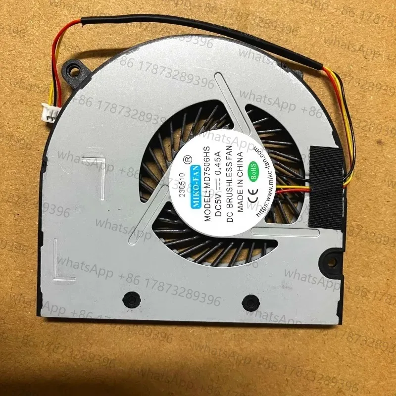 НОВЫЙ вентилятор для процессора MD7506HS 5V 0.45A, охлаждающий вентилятор, 3-контактный, MD7505HS 4-контактный