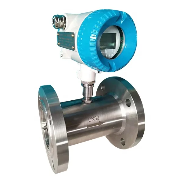 2.5V~24V Steel SS304 SS316 Pulse Turbine Water Flow Sensor Meter 1~200LPM With 3 Wires Turbine Flowmeter