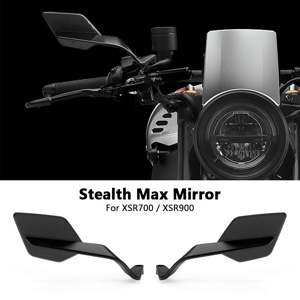 

Black Motorcycle Accessories Mirror Stealth Max Rearview Mirror For YAMAHA XSR 900 XSR900 XSR 700 XSR700 2021-2025