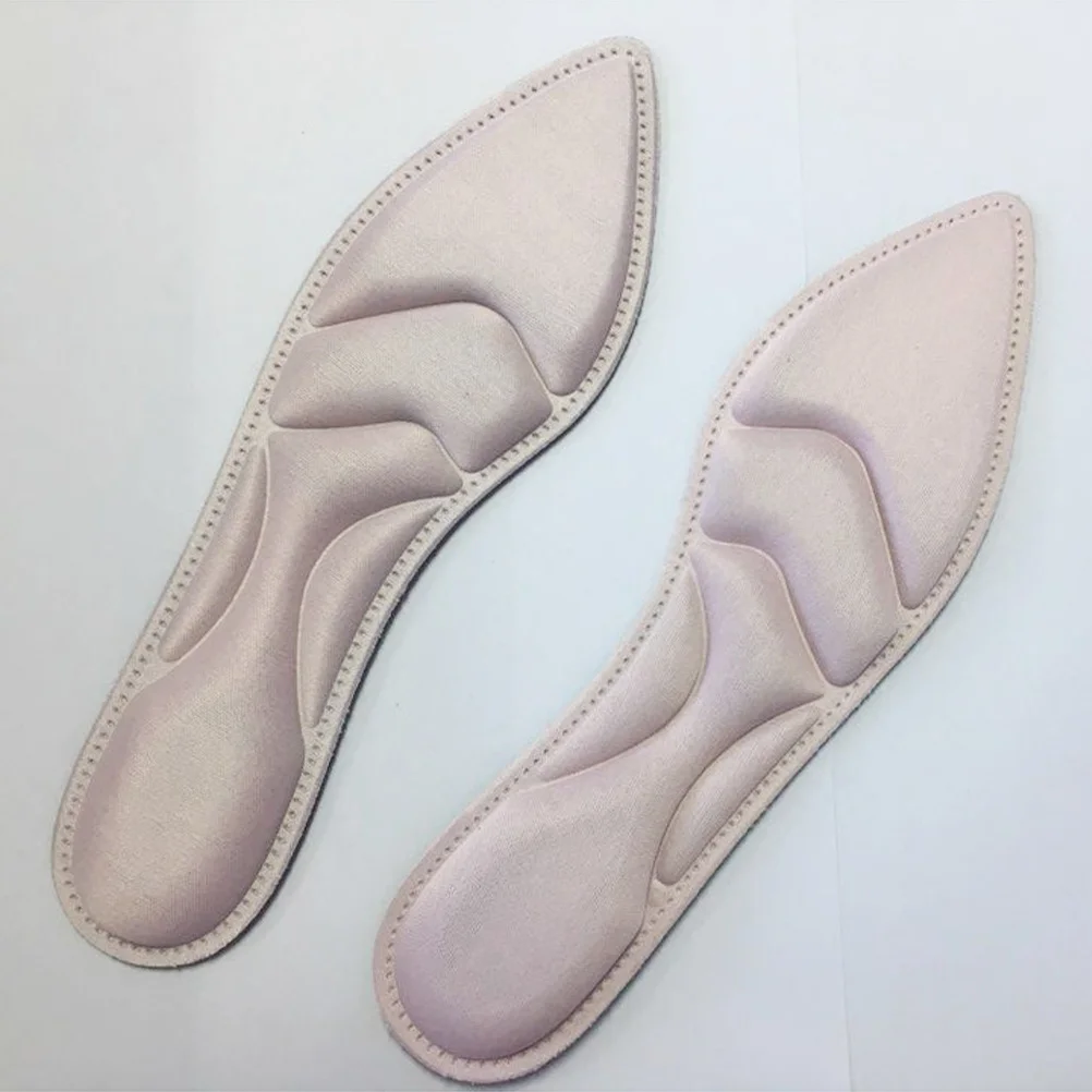 

Pair of Pink 4d Sponge High Heel Insoles Breathable Shock Absorbing Comfortable Stability Pads for Walking Sponge Insoles