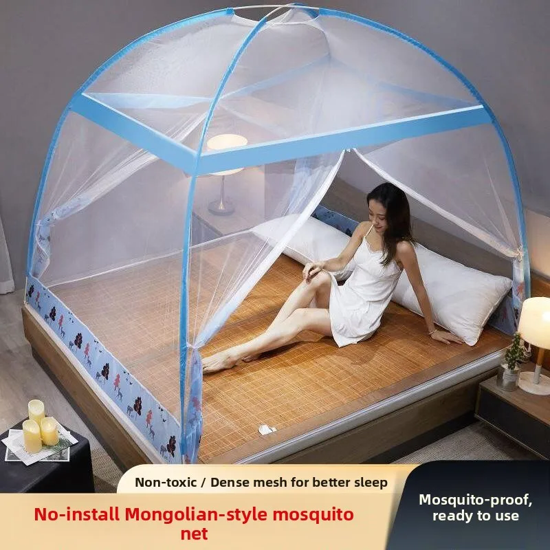 

Mongolian Tent Mosquito Net .5m Anti-Fall Double Door No Installation Required .8m Home Use Mosquito Net Breathable Foldabl...