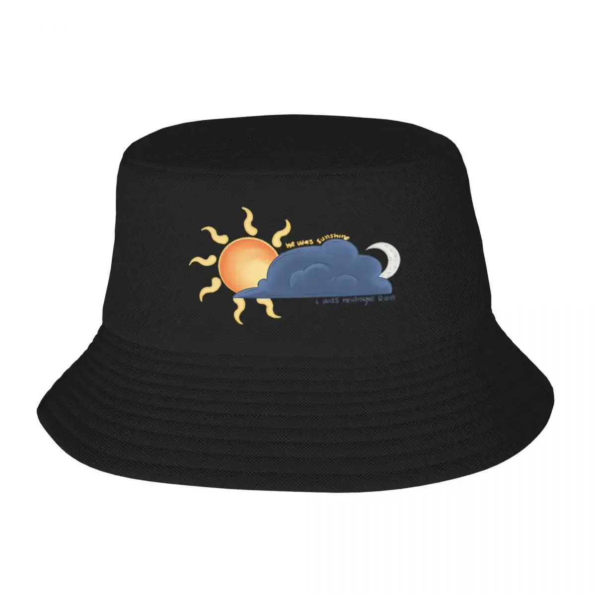 Sunshine And Midnight Rain Bucket Hats Panama For Kids Bob Hats Fashion Fisherman Hats Summer Beach Fishing Unisex Caps