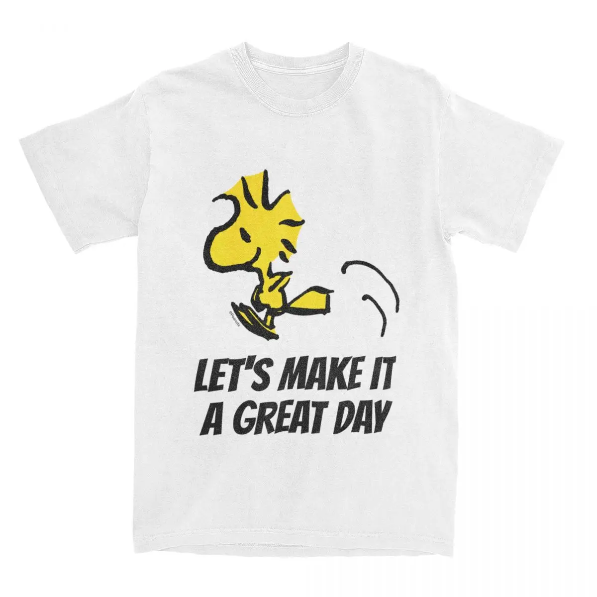 Men Women\'s Peanuts Woodstock Jumping T Shirts Merchandise 100% Cotton T-shirt Clothes Hipster Tee Shirt Adult