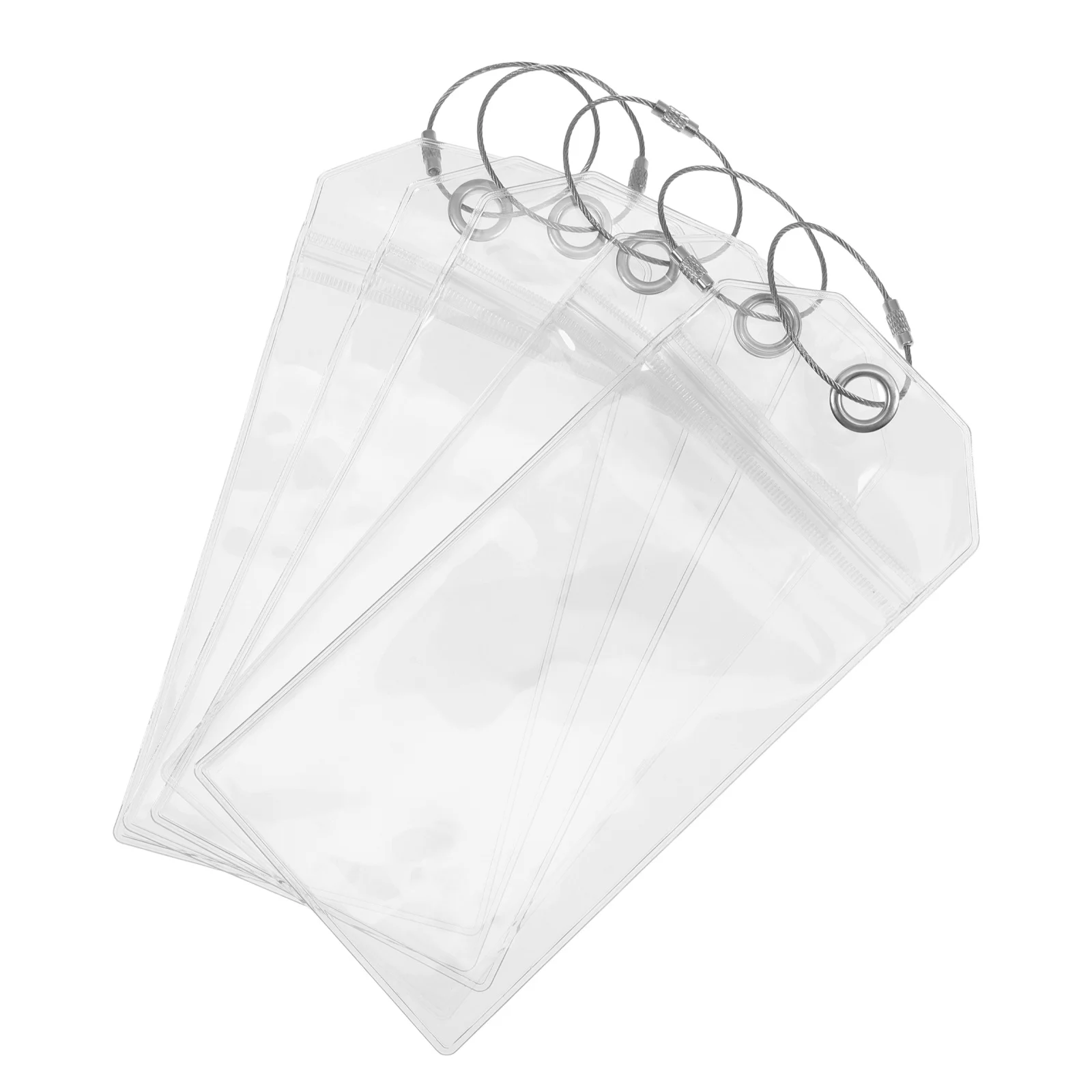 

5Pcs Waterproof Luggage Tags Clear PVC Id Badge Holder for Key Cards Business Id Protection Badge Holder