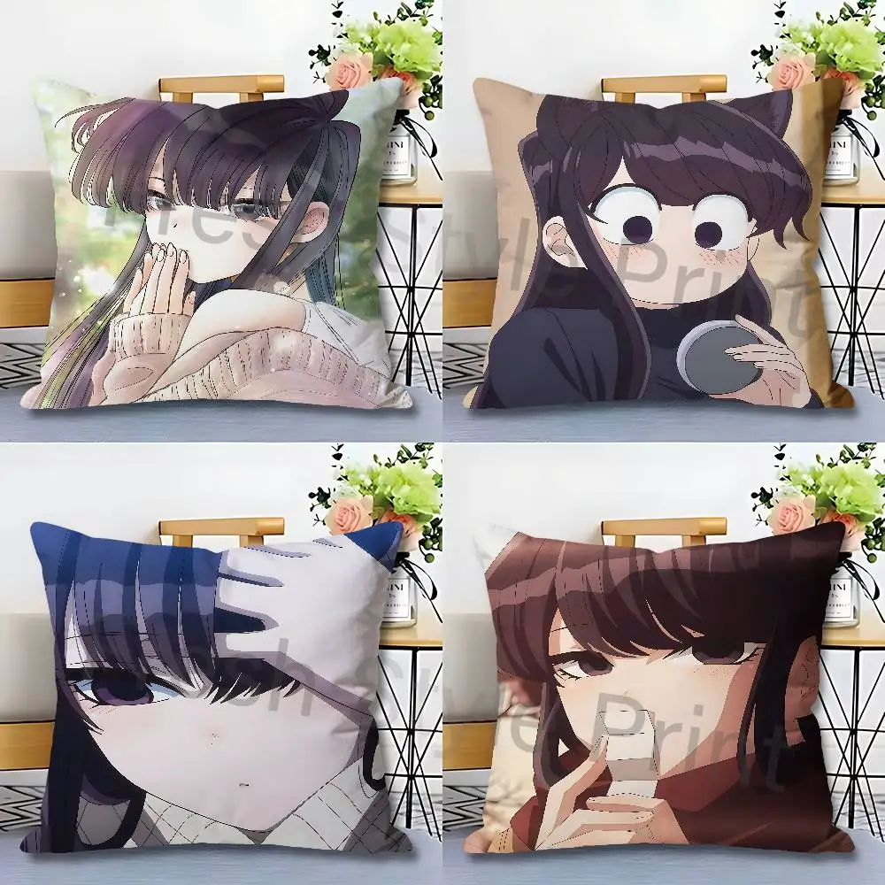 

Cute K-Komi S-Shouko Pillow Cases for Bedroom Living Room Sofa Home Decor Polyester Cushion Cover with Zipper
