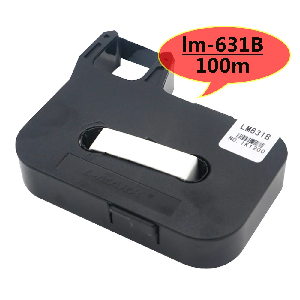 

INK RIBBON LM631B 100m/Roll For Wire Marker ID Printer Ring Marking Machine LK320P LK330 LK340P Black Typewriter Ink Cartridge