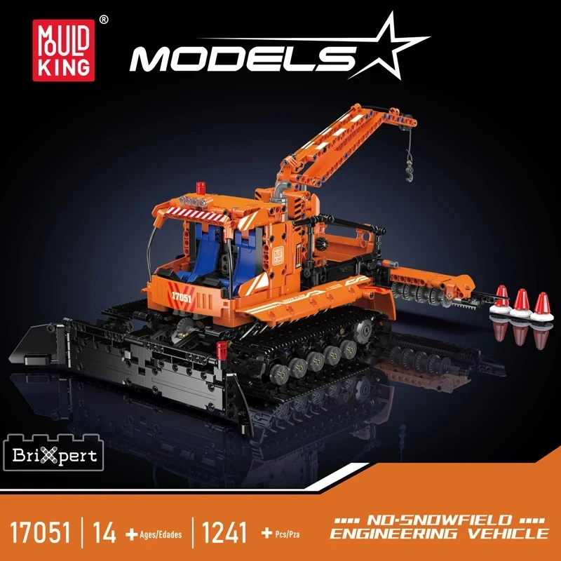 Mouldking 17051 Technical APP RC Car Building Blocks Snowfield Engineering Truck Bricks Educational Toy Christmas Gifts For Kids