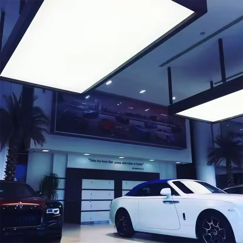 

Modern Design Soft Film Box Ceiling Light Ceilings Systems Stretch Fabric for Car Wash Station Garage Hospital