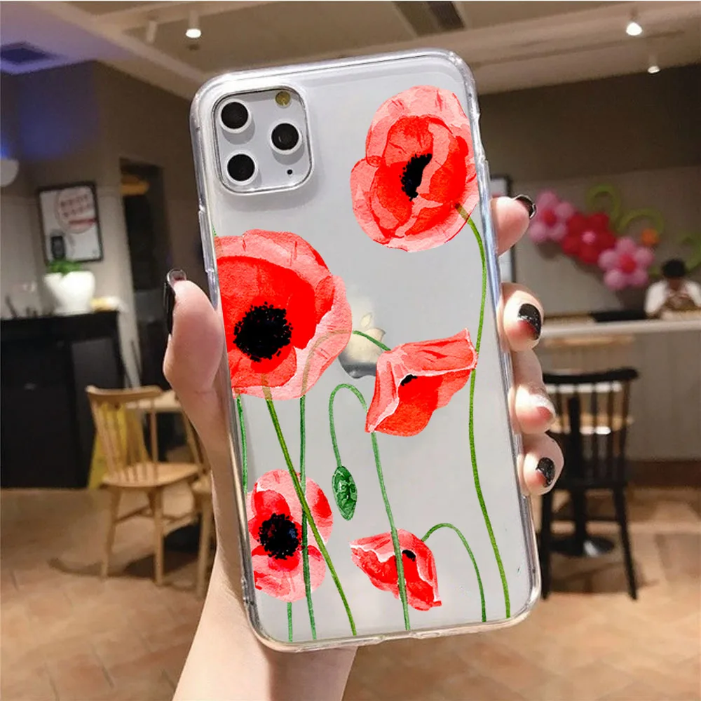 

Чехол для телефона с цветком пиона и тюльпаном и розой для iphone 17 Pro Max Air 16 15 14 13 Pro Max 15 16 Pro 15 Plus Shell