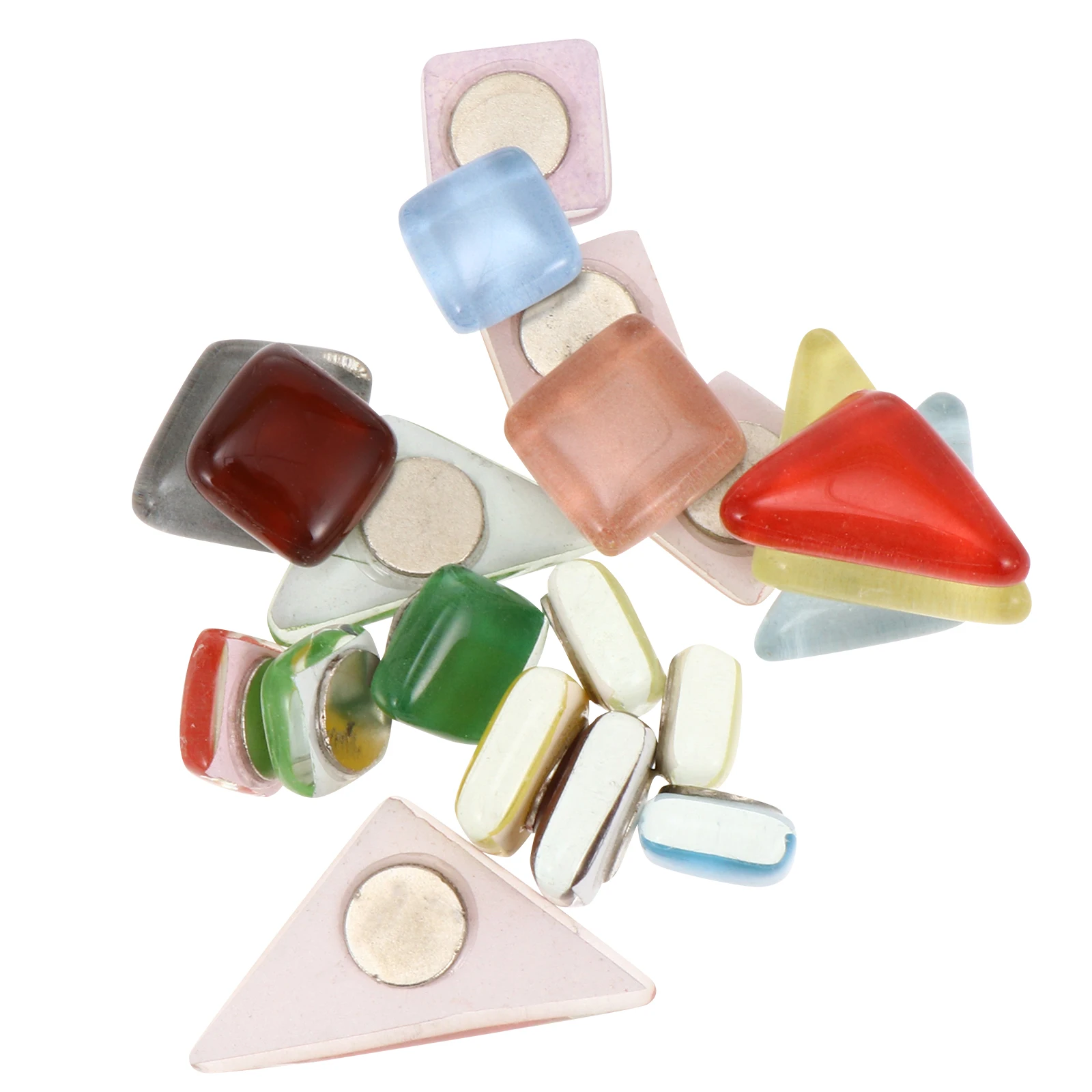 

20 Pcs Mosaic Fridge Magnet Exquisite Refrigerator Magnets Sticker Glass Aldult Practical