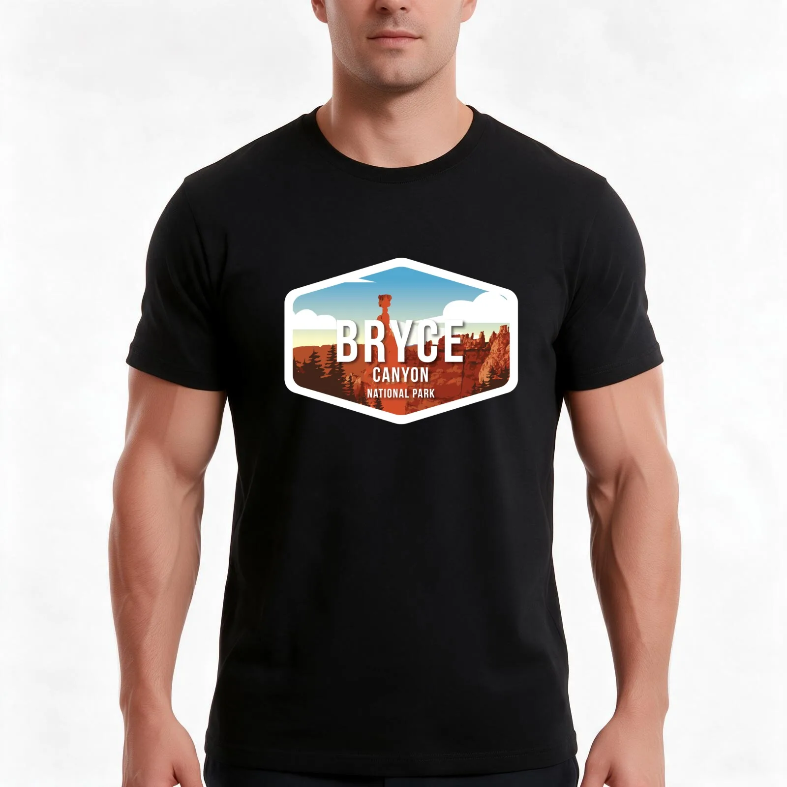 Bryce Canyon National Park T-Shirt, Summer Casual Cotton Tee, Oversized Streetwear Tops, Vintage Graphic Print, Unisex Men Women