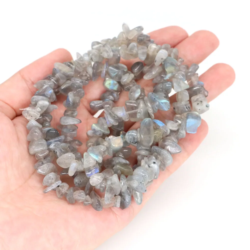 5-8mm Natural Gems Larimar Tourmaline Amethyst Irregular Stone Beads Chip Gravel Freeform For Jewelry Making Necklace Bracelet