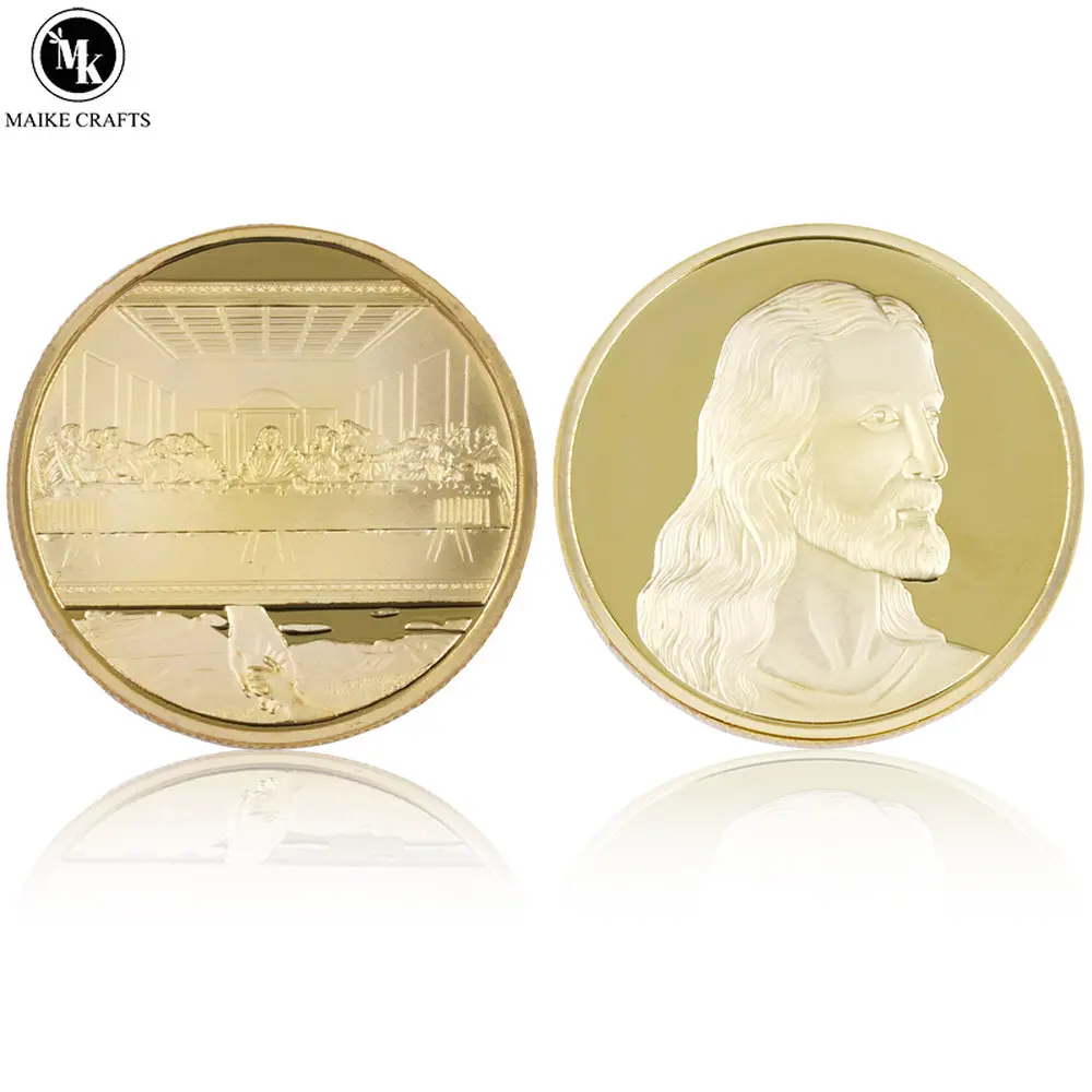 

Jesus Coin Gilded Queen Elizabeth II Gold Coin Spray Painting Craft Decoration Commemorative Coin Collection Gift