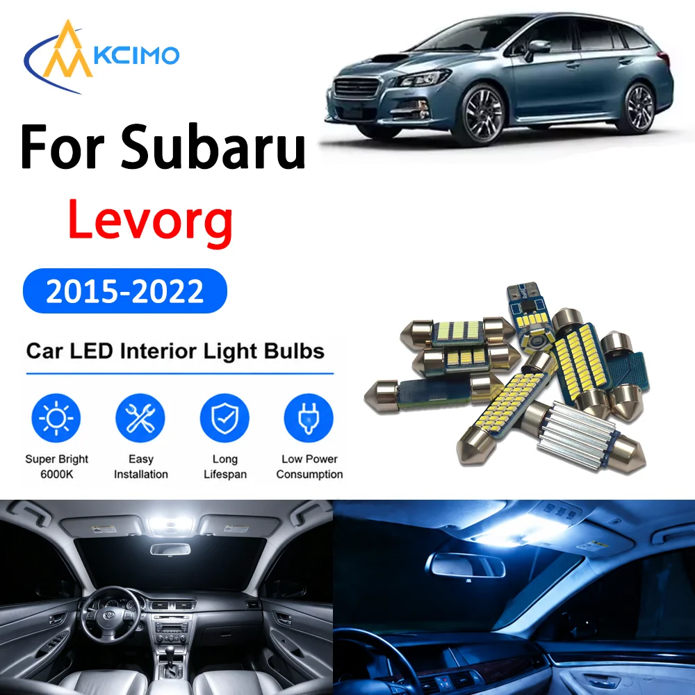 KCIMO Complete LED Interior Dome Light Kit For Subaru Levorg 2015-2022 Door Courtesy Bulb Canbus Interior Two Colors Lights